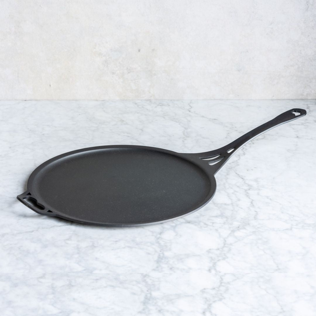 Solidteknics - 31cm Quenched Seamless Iron Crepe Pan - Buy Me Once UK