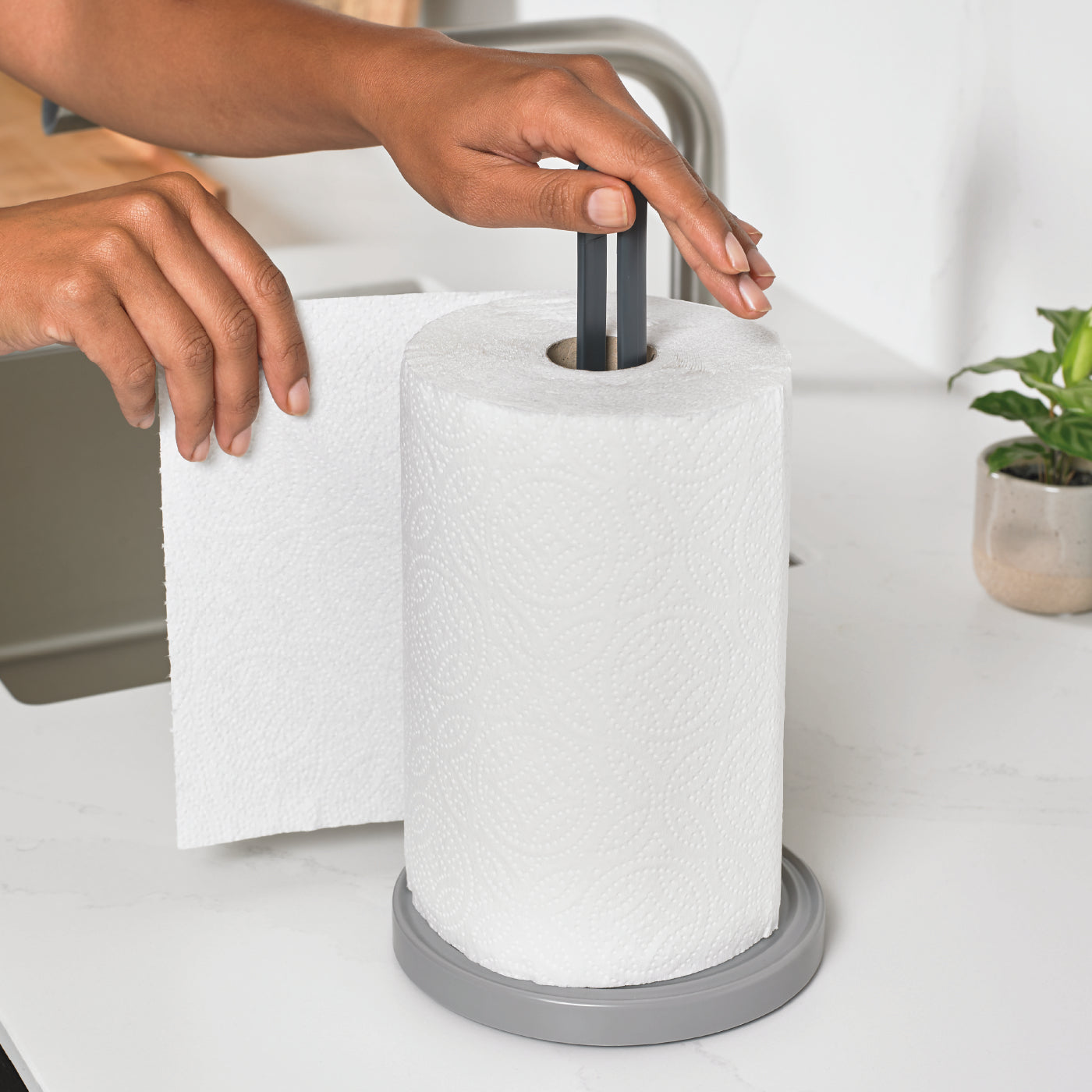 Weighted kitchen roll holder sales