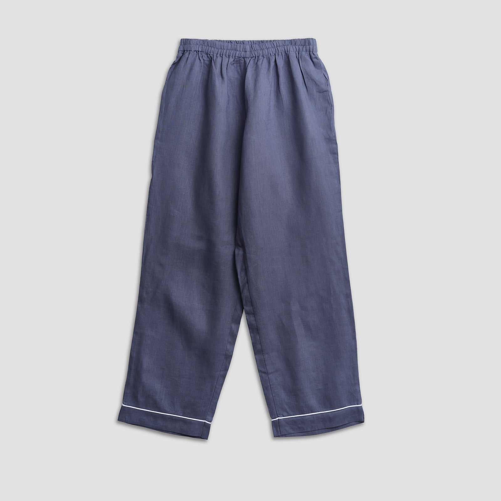 Women's Blueberry Linen Pyjama Trousers