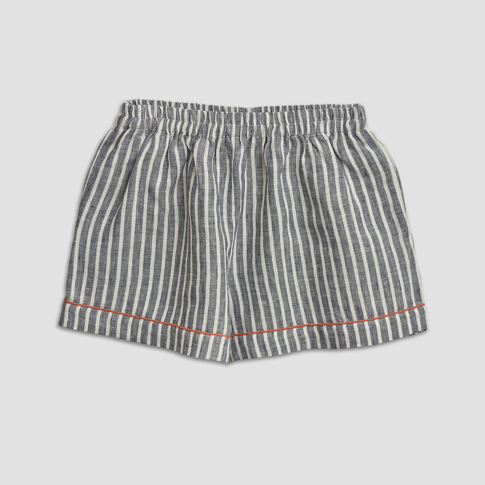 Midnight Stripe Linen Pyjama Shorts