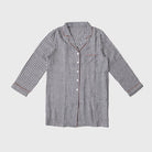 Midnight Stripe Linen Night Shirt - Piglet in Bed