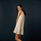 White Linen Night Dress