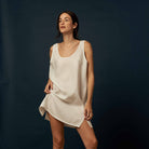 White Linen Night Dress