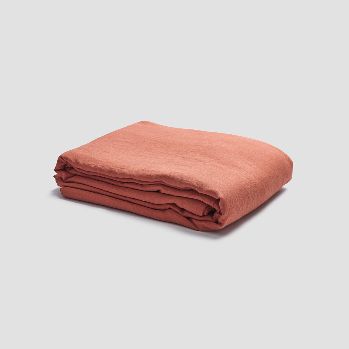 Burnt Orange Linen Duvet Cover