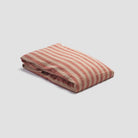 Sandstone Red Pembroke Stripe Linen Fitted Sheet