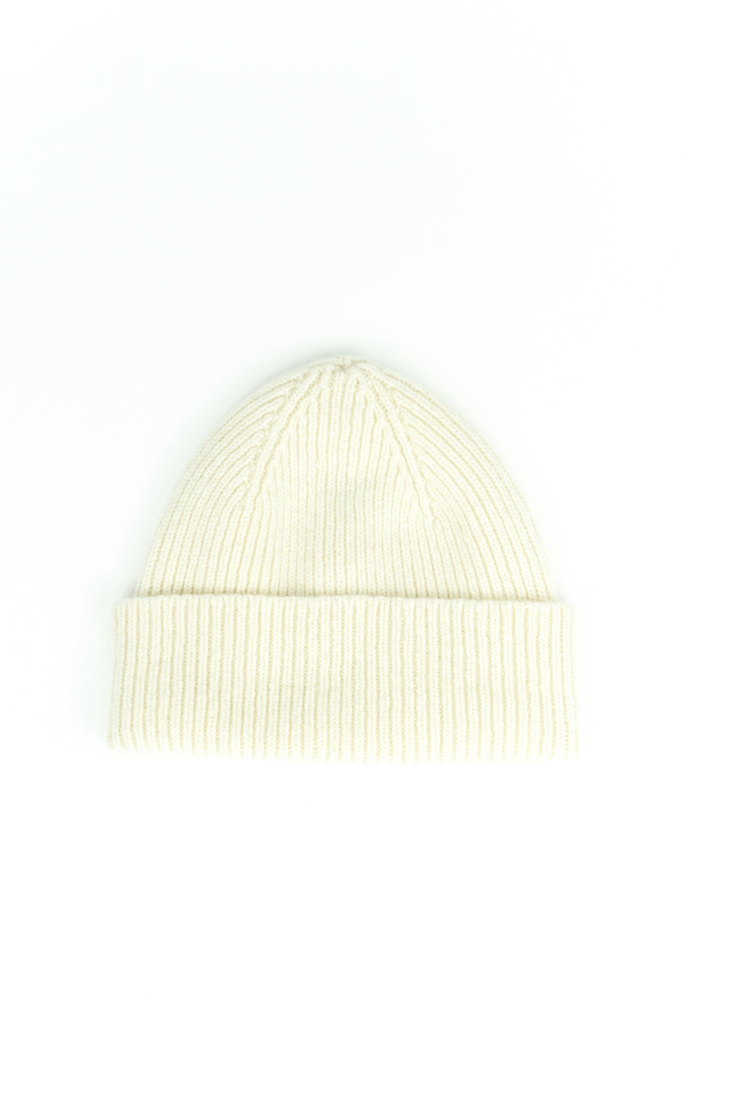 RIBBED WOOL HAT ECRU