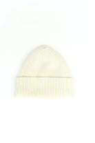 RIBBED WOOL HAT ECRU