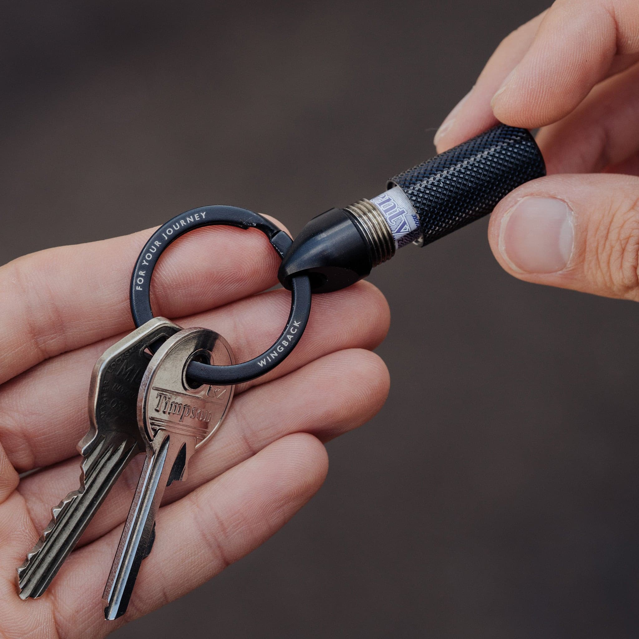 Key Cache - Black Steel made in England by Wingback.