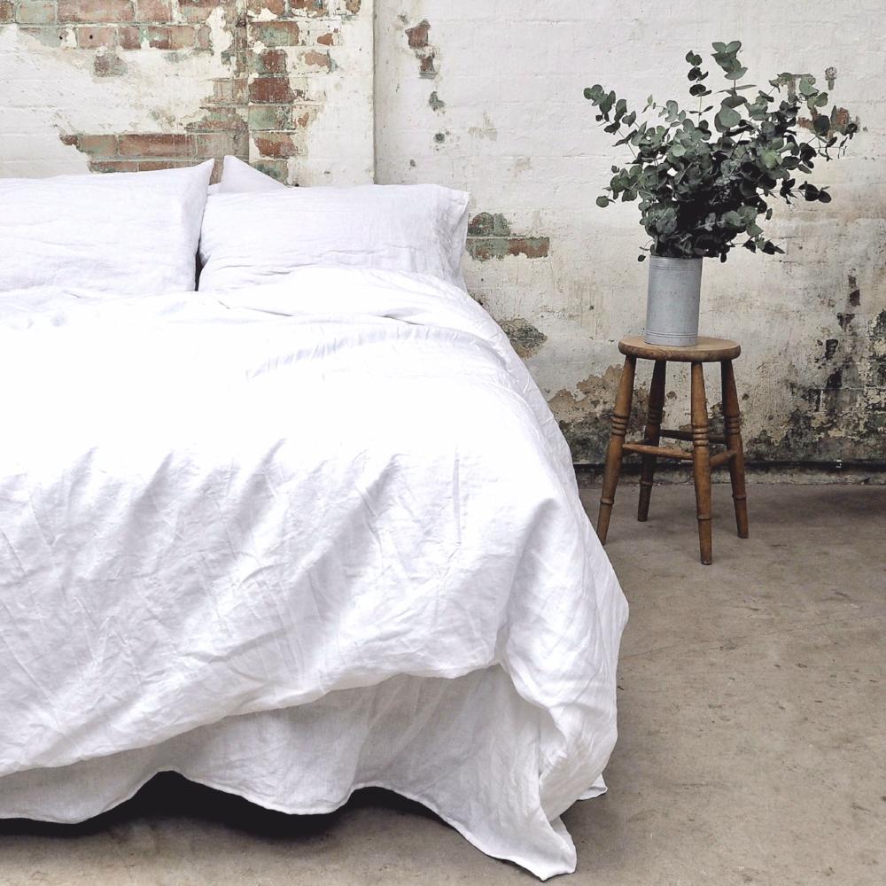 White Linen Duvet Cover