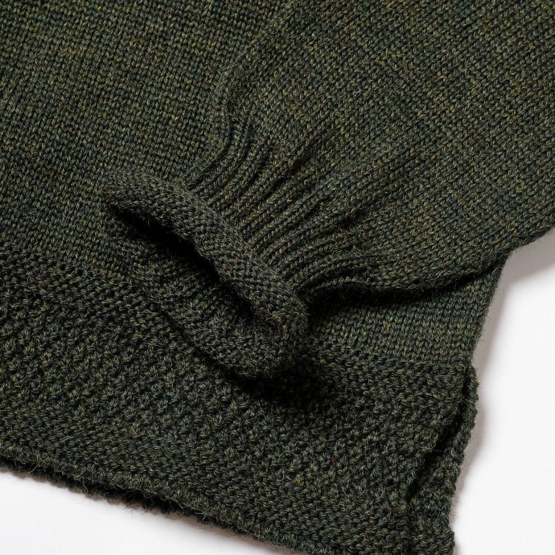 Blackhorse Lane Ateliers - British Wool Guernsey Unisex Jumper, Green - Buy Me Once UK