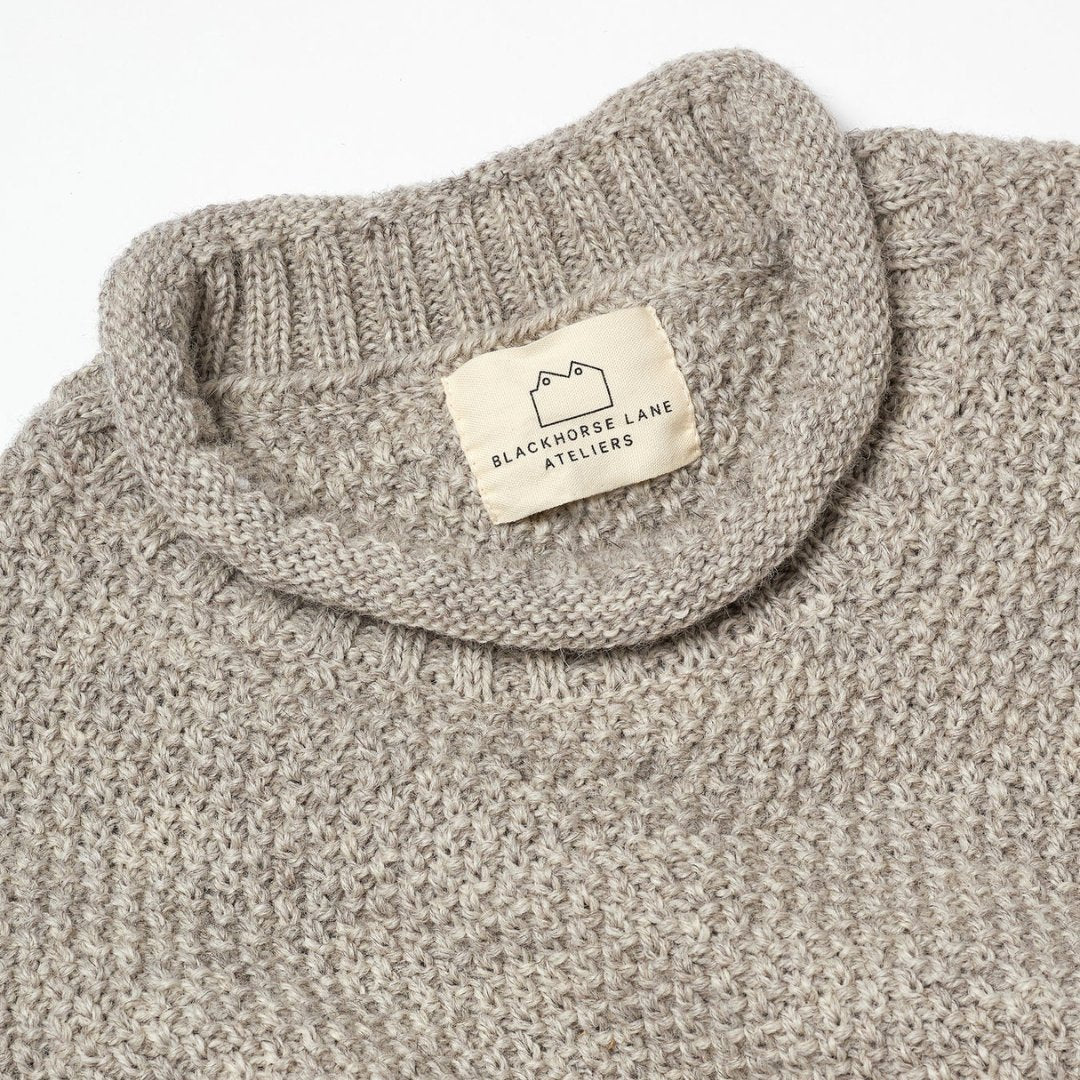 Blackhorse Lane Ateliers - British Wool Guernsey Unisex Jumper, Oatmeal - Buy Me Once UK