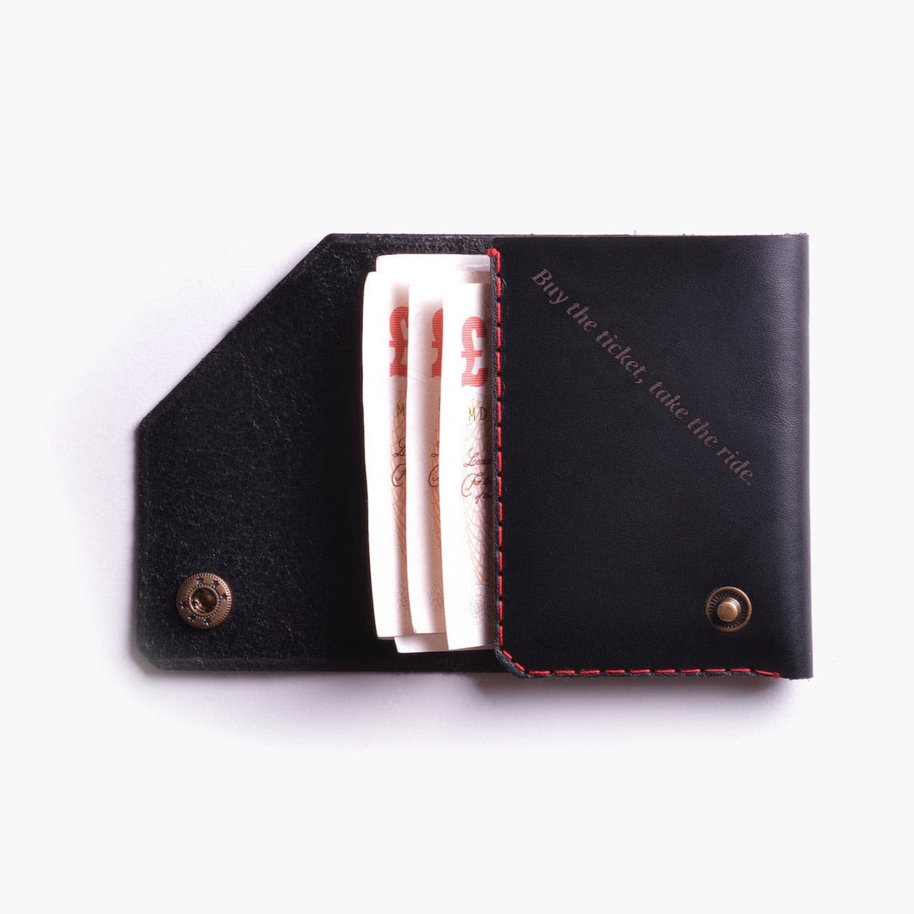 Cash Wallet - Charcoal Open