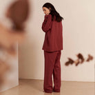 Piglet in Bed - Cherry Linen Pyjama Trouser Set - Buy Me Once UK