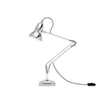 Sleek Bright Chrome Anglepoise Original 1227™ Desk Lamp with black cord. Superior durability and timeless design for any workspace.