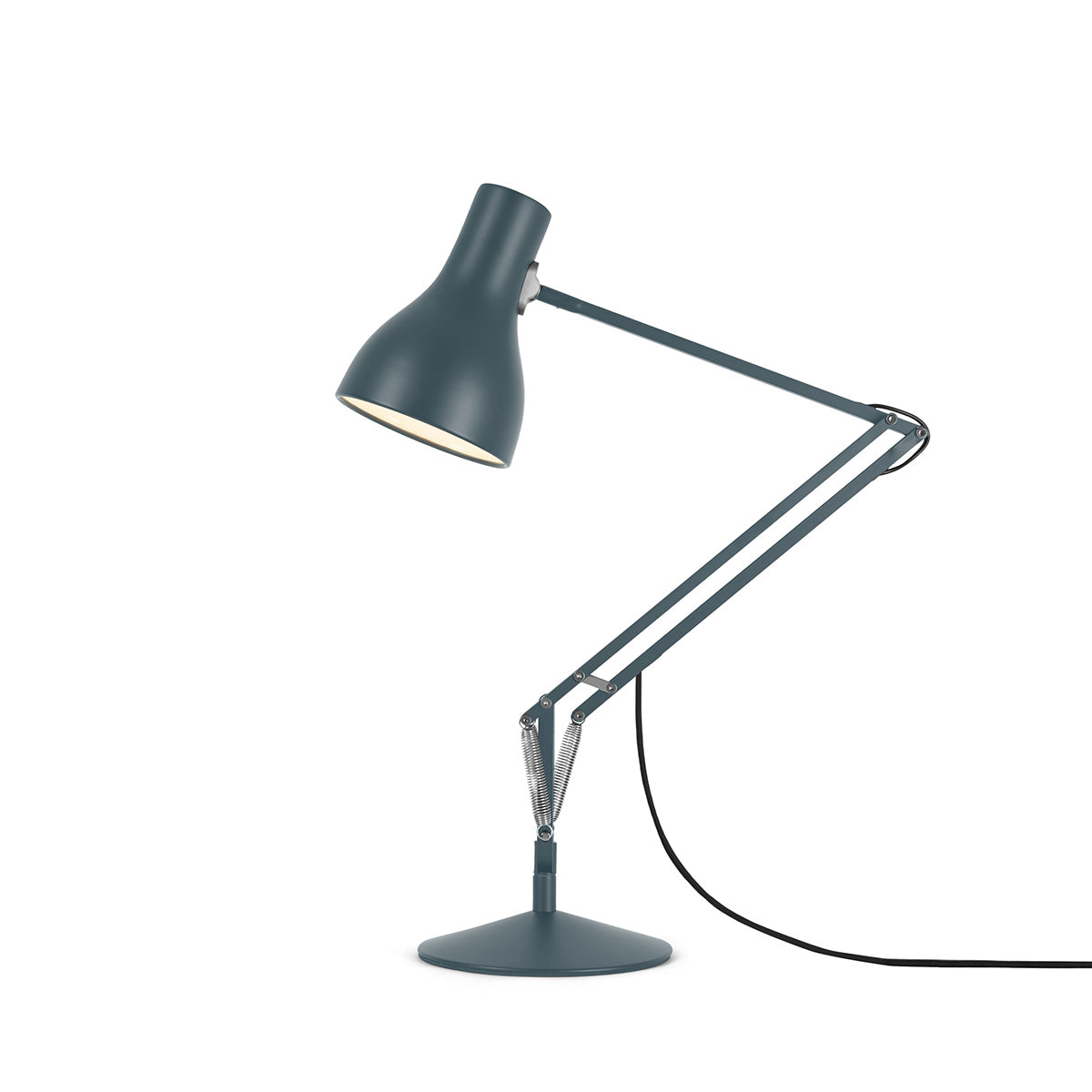 Elegant slate grey Anglepoise Type 75 Desk Lamp. Durable with a sleek close-up view, ideal for modern workspaces.