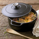 Chasseur - Enamelled Cast Iron Round Dutch Oven, Matt Black - Buy Me Once UK