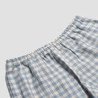 Piglet in Bed - Gingham Linen Pyjama Shorts Set, Warm Blue - Buy Me Once UK