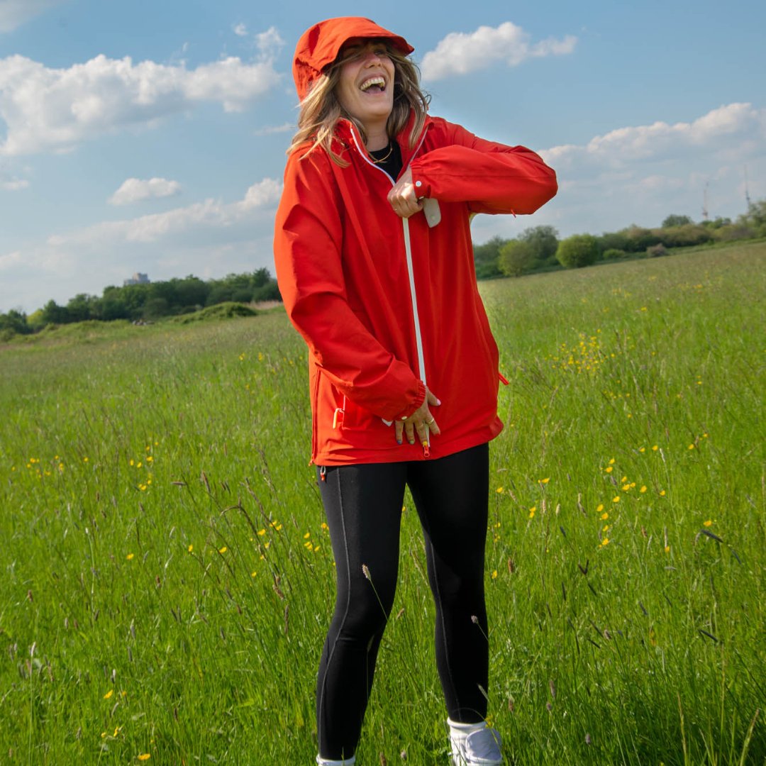 Labo Mono - Go-Go Waterproof Recycled Jacket, Tomato - Buy Me Once UK