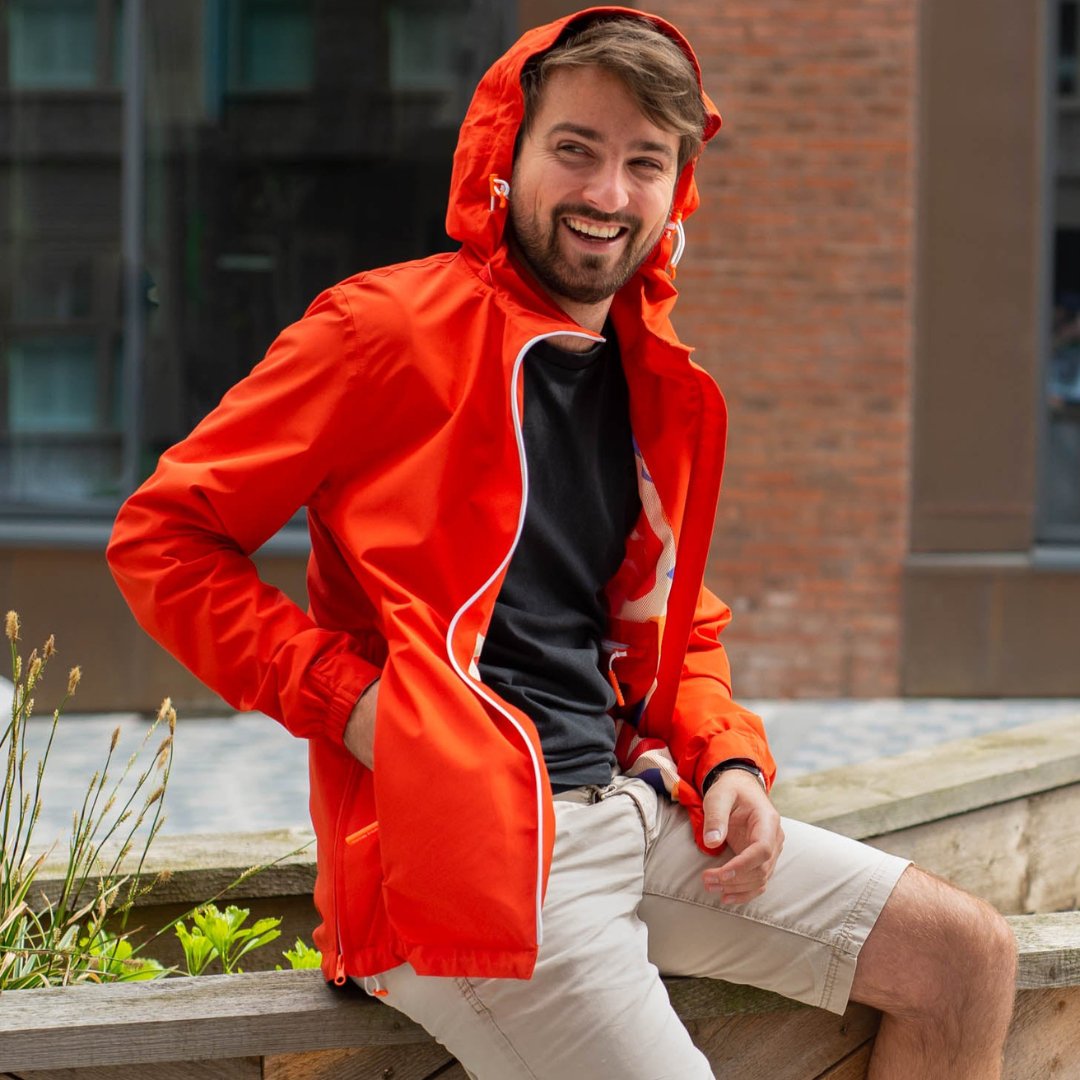 Labo Mono - Go-Go Waterproof Recycled Jacket, Tomato - Buy Me Once UK