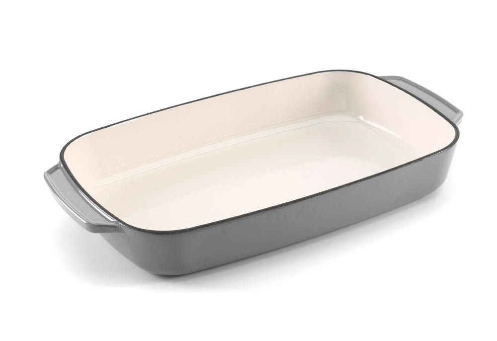 Samuel Groves - Grey & White Cast Iron Enamel Baking Dish - Buy Me Once UK