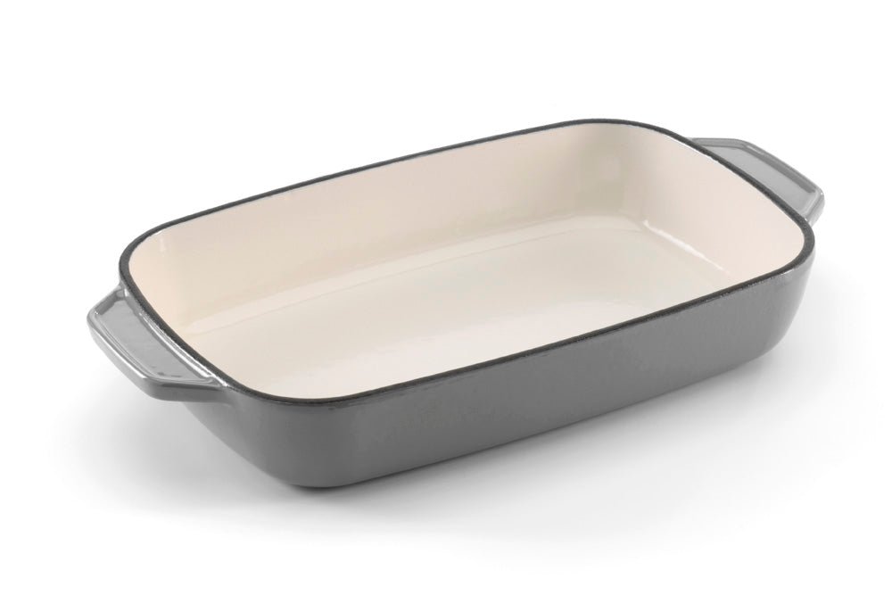 Samuel Groves - Grey & White Cast Iron Enamel Baking Dish - Buy Me Once UK