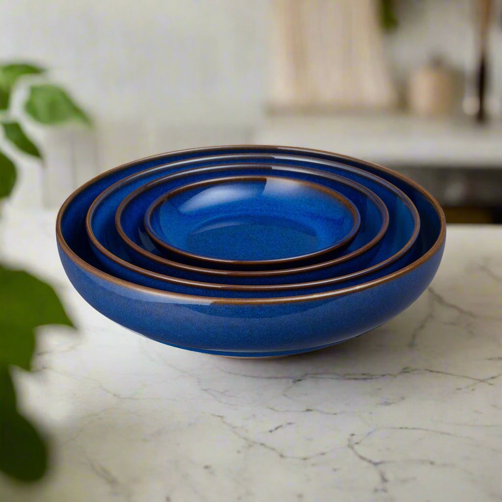 Denby - Imperial Blue 4 Piece Nesting Bowl Set - Buy Me Once UK