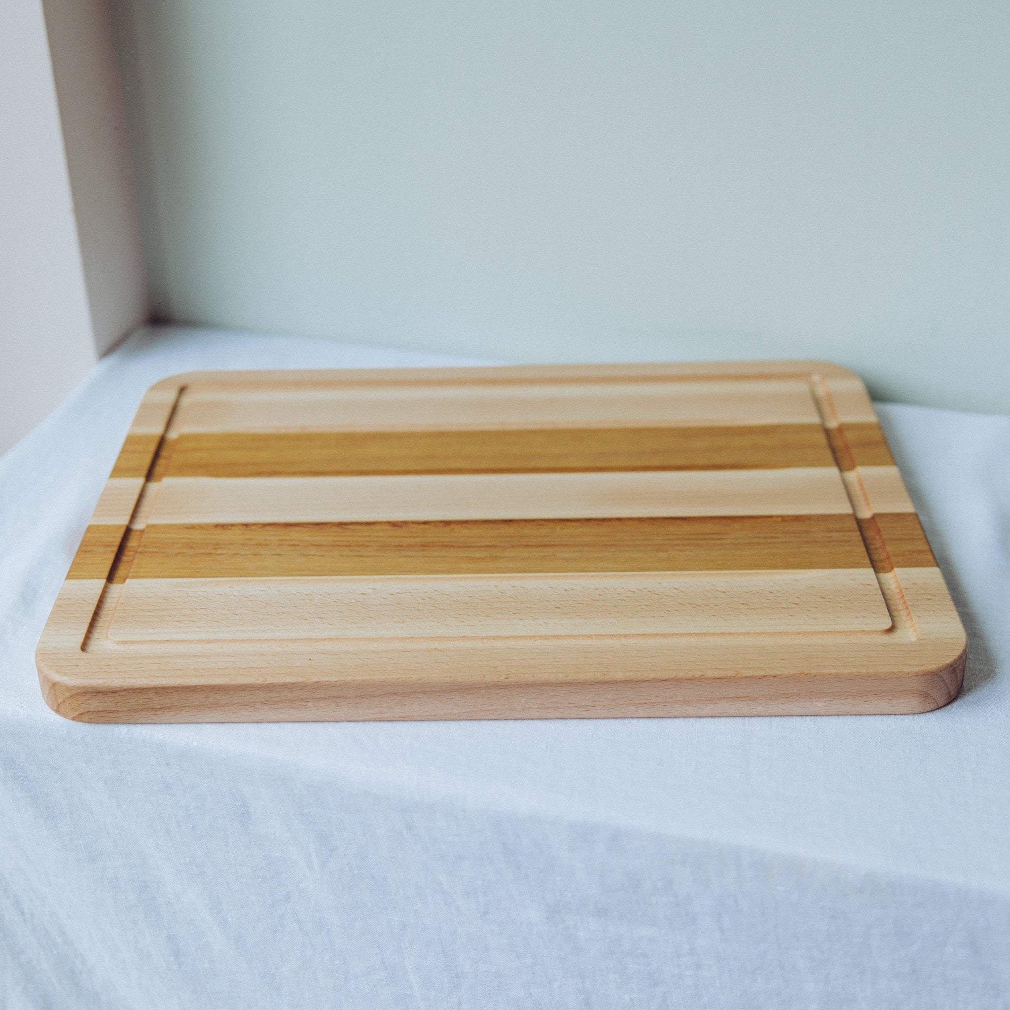 GT Woodshop - Iroko and Beech Carving Board - Buy Me Once UK