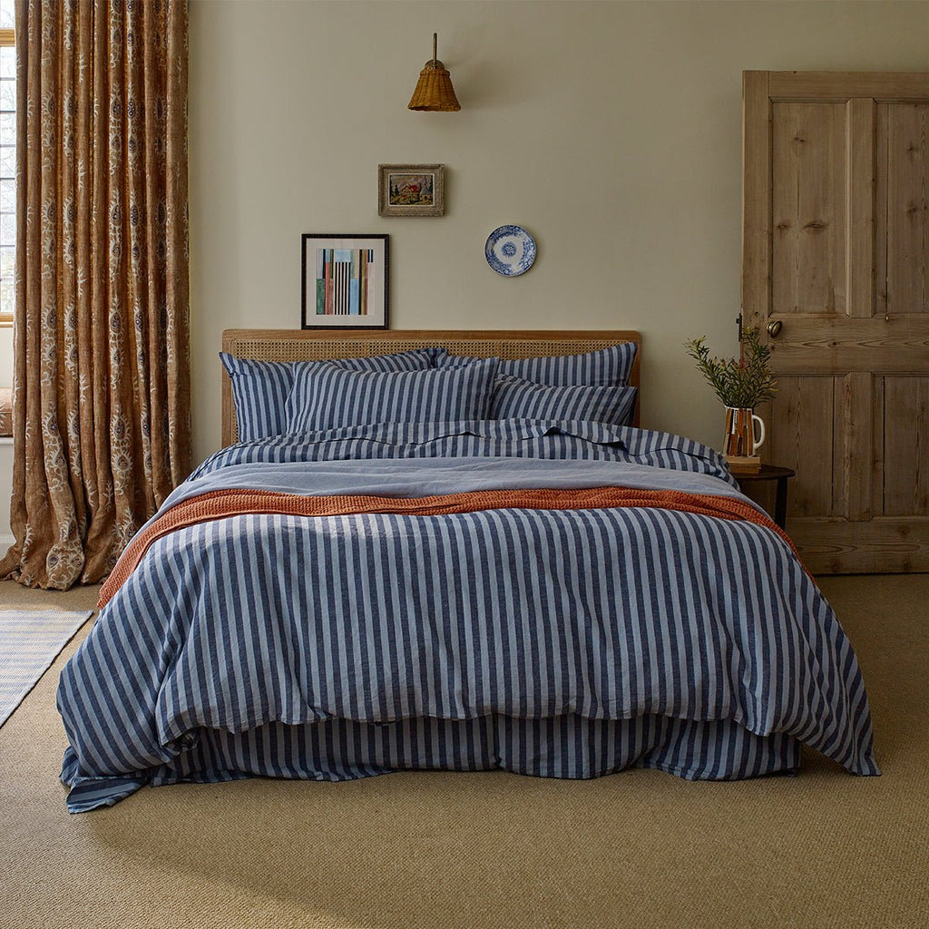 Piglet in Bed - Linen Duvet Cover, Dusty Blue - Buy Me Once UK