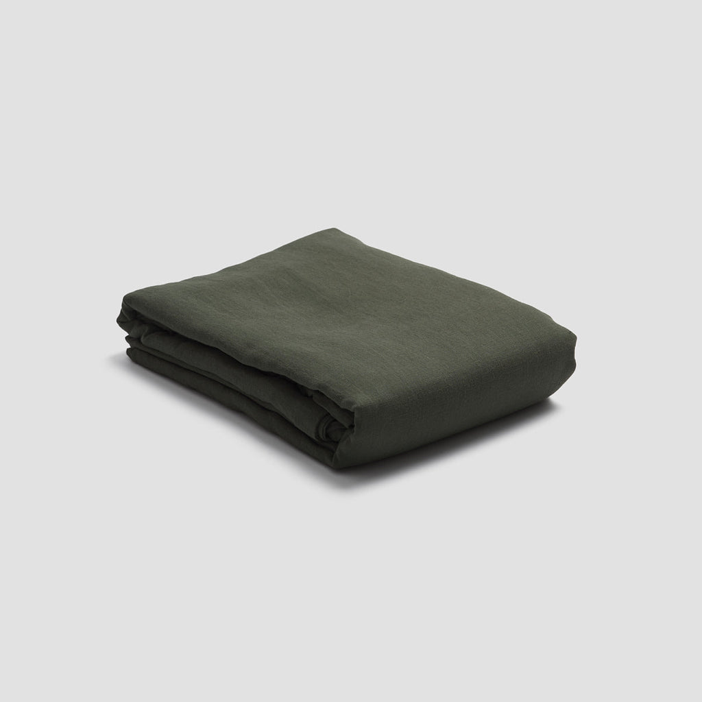 Piglet in Bed - Linen Duvet Cover, Fern Green - Buy Me Once UK