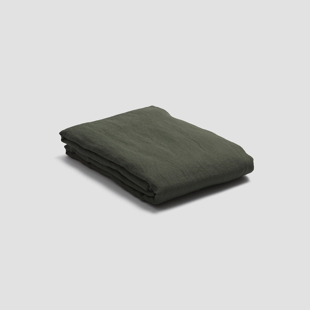 Piglet in Bed - Linen Flat Sheet, Fern Green - Buy Me Once UK