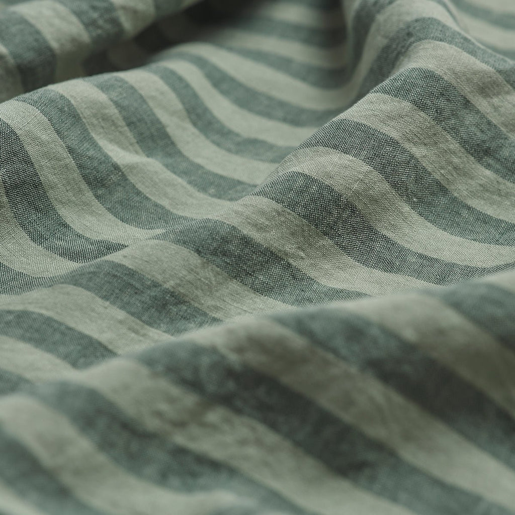 Piglet in Bed - Linen Pillowcases (Pair), Pine Green Pembroke Stripe - Buy Me Once UK