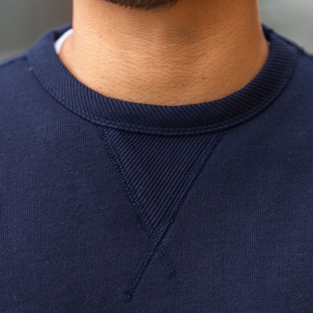 Blackhorse Lane Ateliers - N7 Heavyweight Organic Cotton Sweatshirt, Navy - Buy Me Once UK