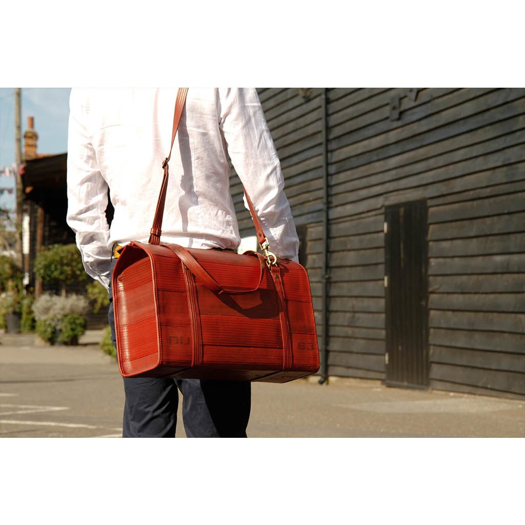 Elvis & Kresse - Reclaimed Fire Hose and Parachute Overnight Bag - Buy Me Once UK