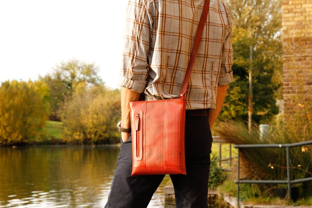 Elvis & Kresse - Reclaimed Fire Hose Reporter Bag - Buy Me Once UK