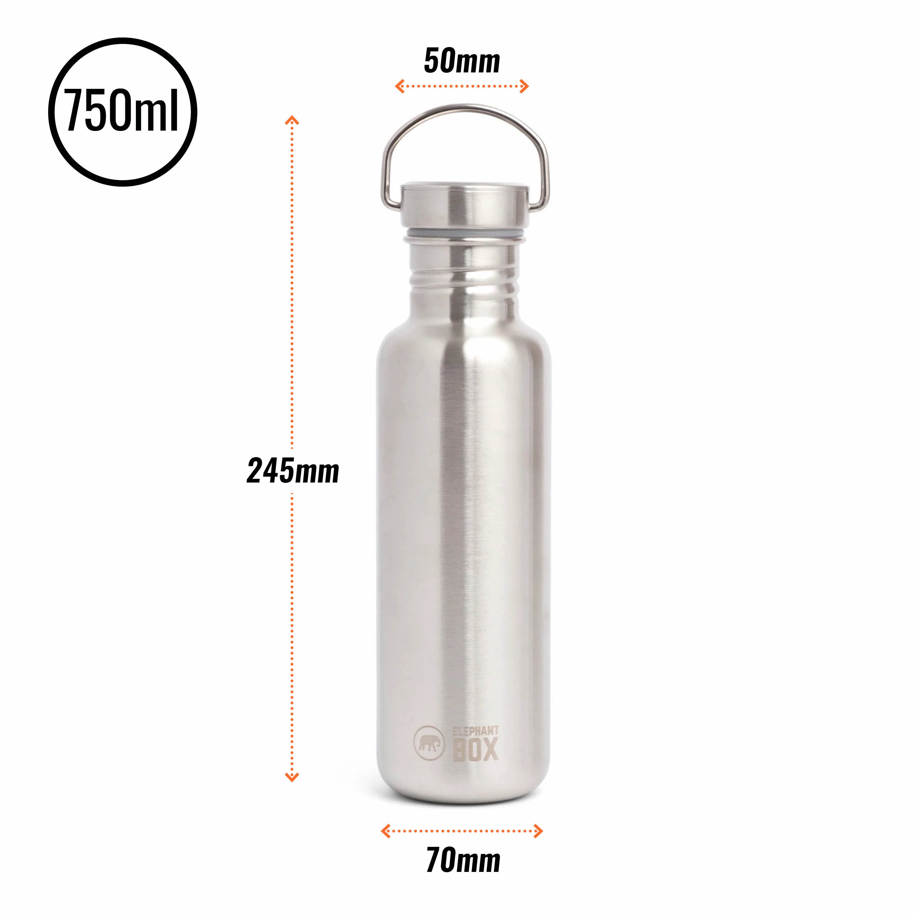 Single-Wall Water Bottle 750ml Water Bottle Elephant Box