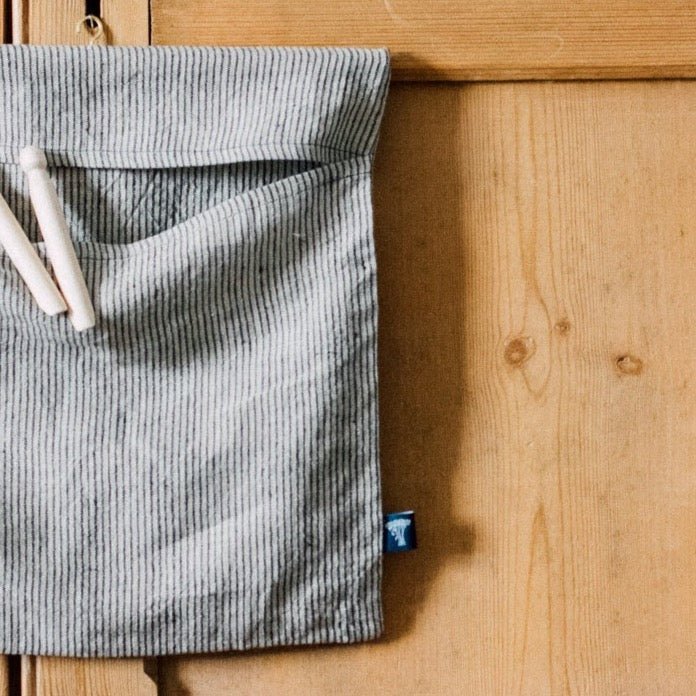 Helen Round - Striped Linen Clothes Peg Bag - Buy Me Once UK