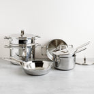 SAVEUR Selects - Tri-Ply Stainless Steel Saucepan with Insulated Lid - Buy Me Once UK