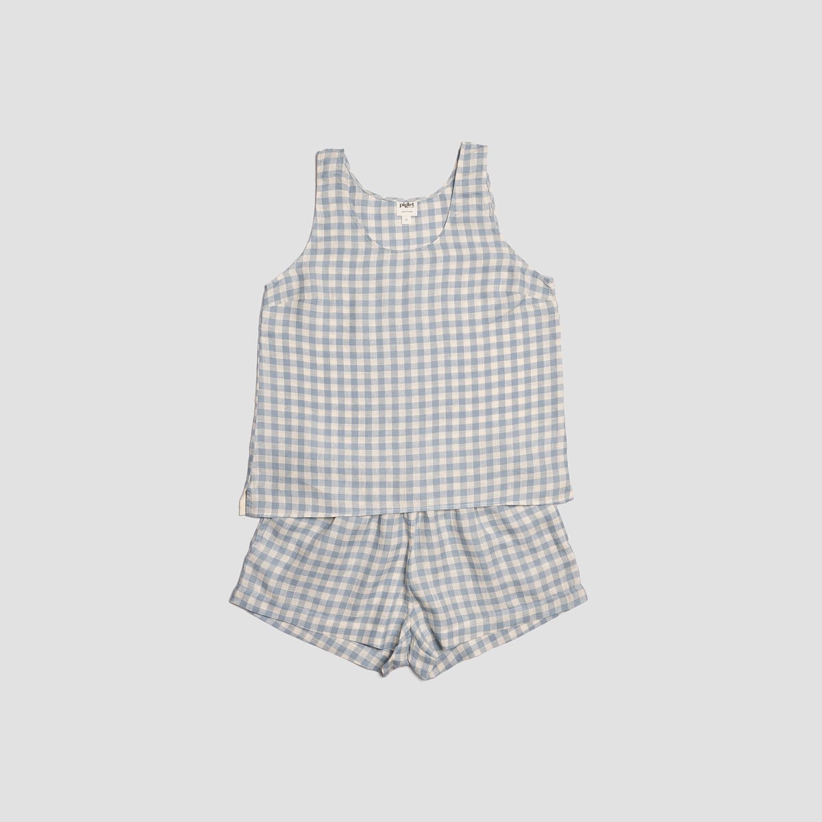 Piglet in Bed - Warm Blue Gingham Cami Set - Buy Me Once UK